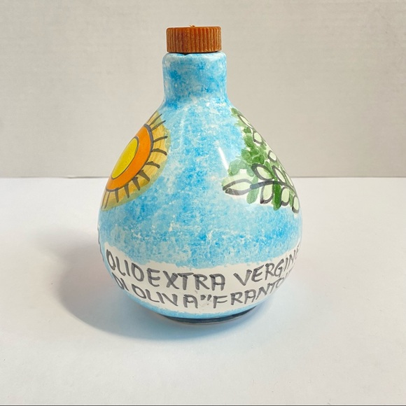 NINO PARRUCCA Hand Painted Ceramic Extra Virgin Oil Jug made in Italy - Picture 8 of 11